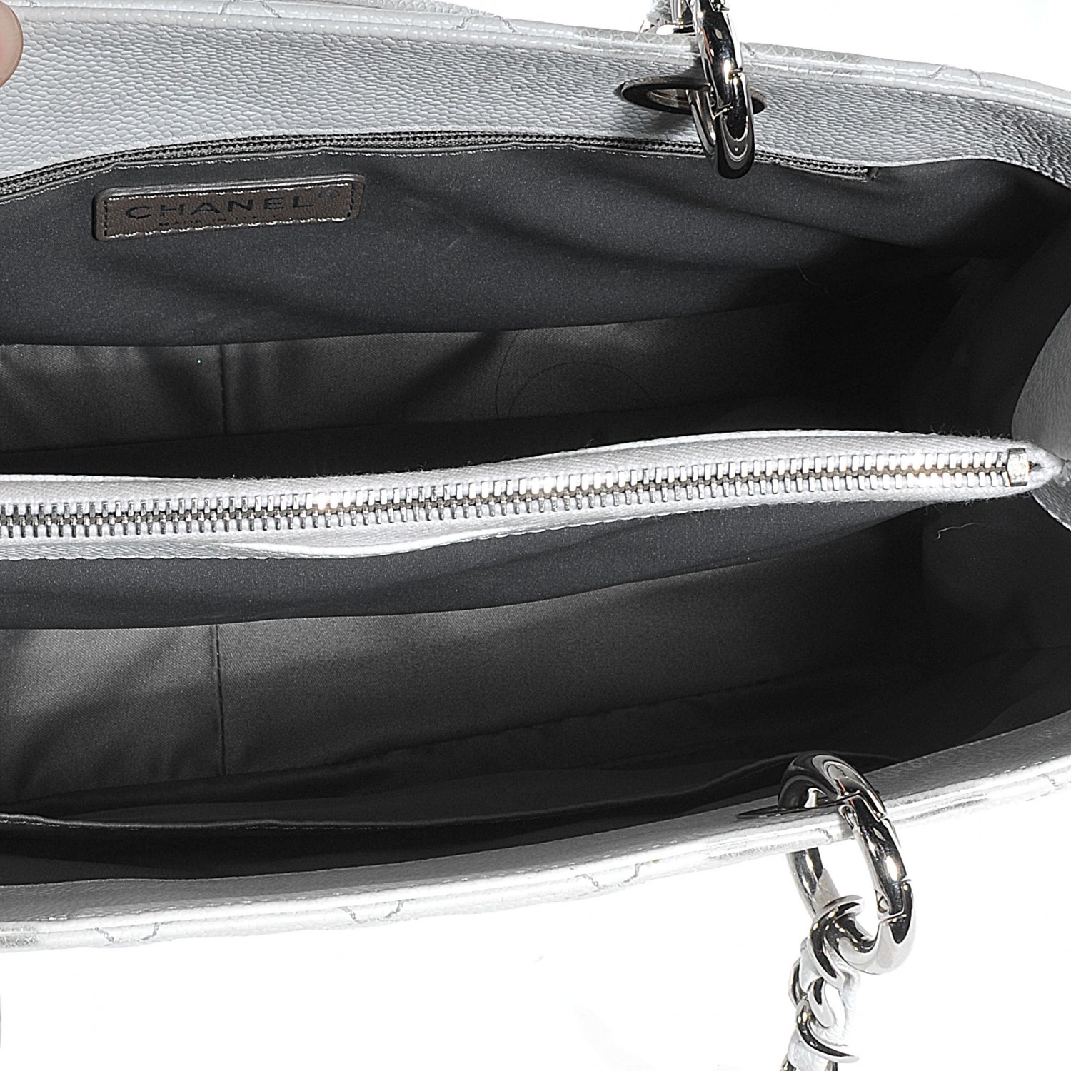 Chanel Caviar Grand Shopping Tote GST White 7 of 9