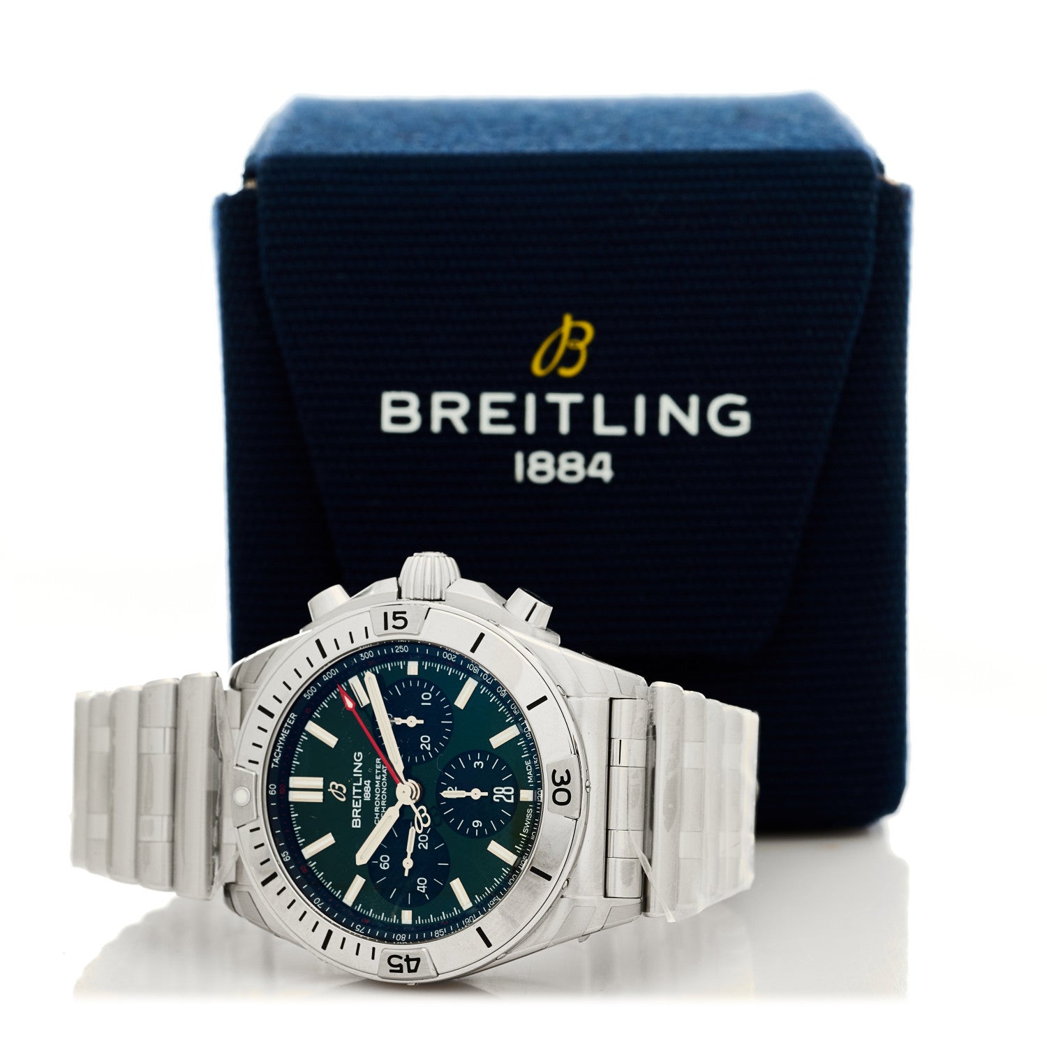 Breitling Stainless Steel 42mm Bentley Edition Chronomat Automatic Watch Green AB0134 5 of 5