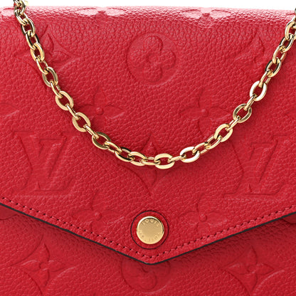 Louis Vuitton Empreinte Pochette Felicie Chain Wallet Scarlet 8 of 10