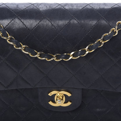 Chanel Lambskin Quilted Medium Double Flap Black 17 of 17
