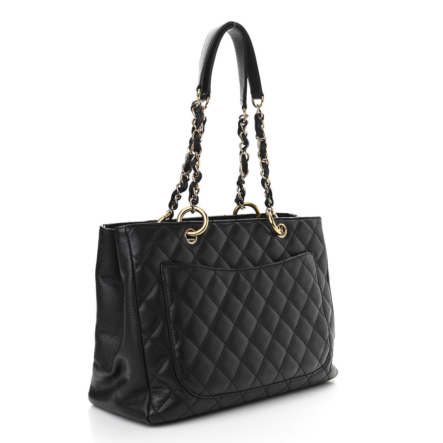 Chanel Caviar Quilted Grand Shopping Tote GST Black 3 of 10