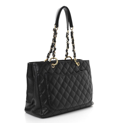 Chanel Caviar Quilted Grand Shopping Tote GST Black 3 of 10