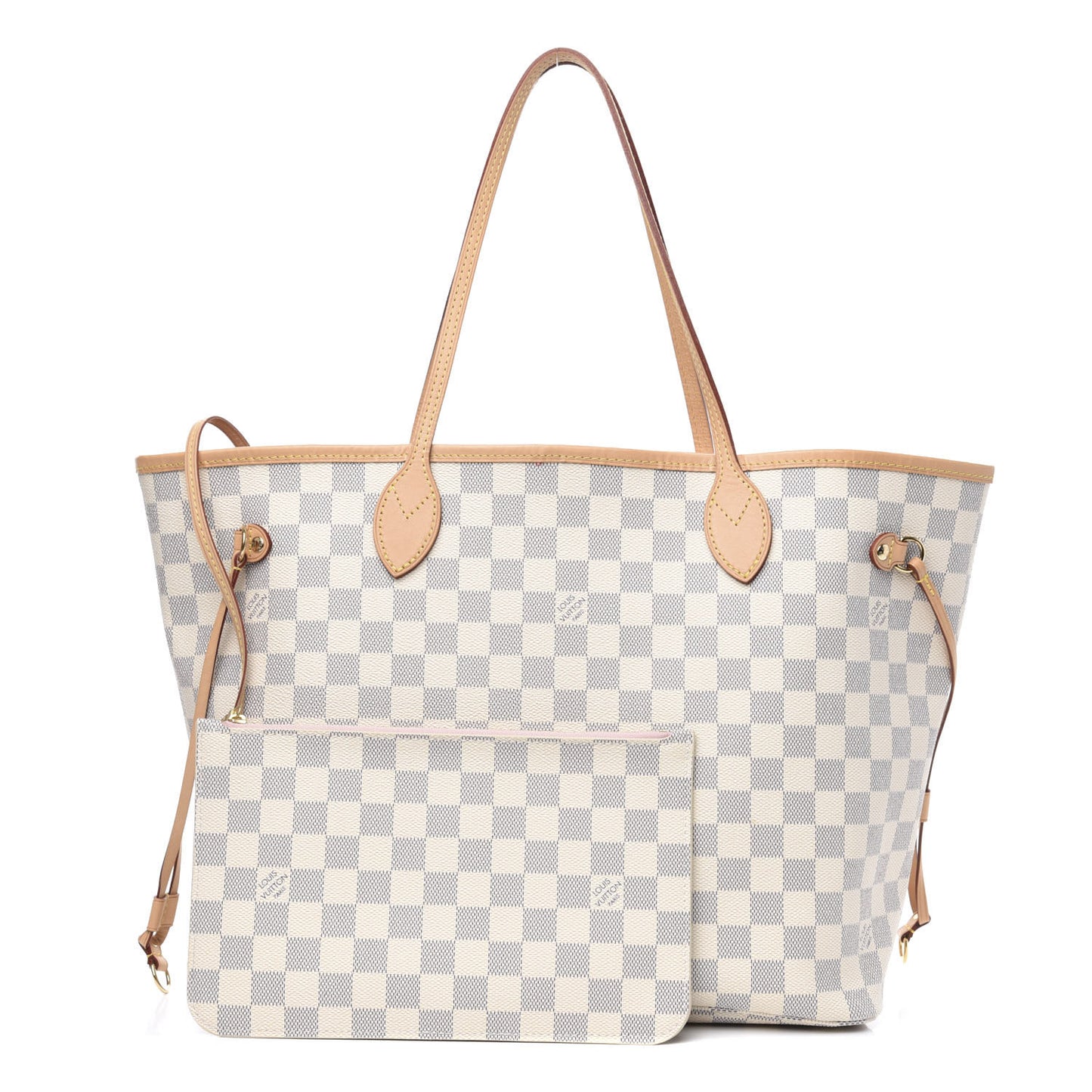 Damier Azur Neo Neverfull MM Rose Ballerine