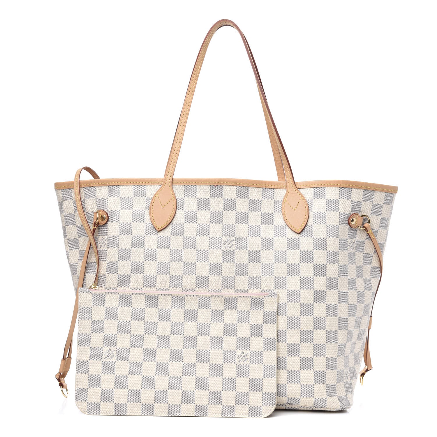 Louis Vuitton Damier Azur Neo Neverfull MM Rose Ballerine 1 of 9