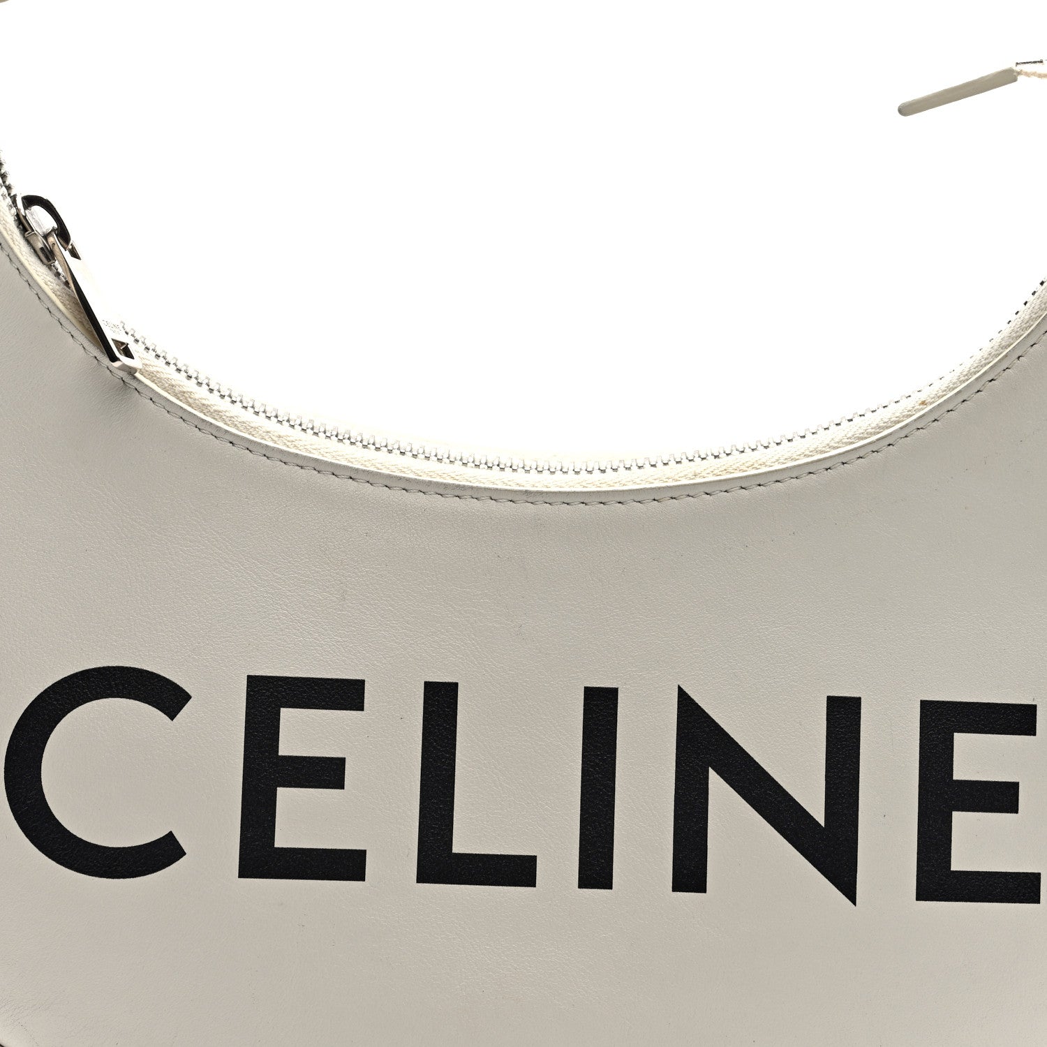 Celine Smooth Calfskin Ava Logo Shoulder Bag White 7 of 9