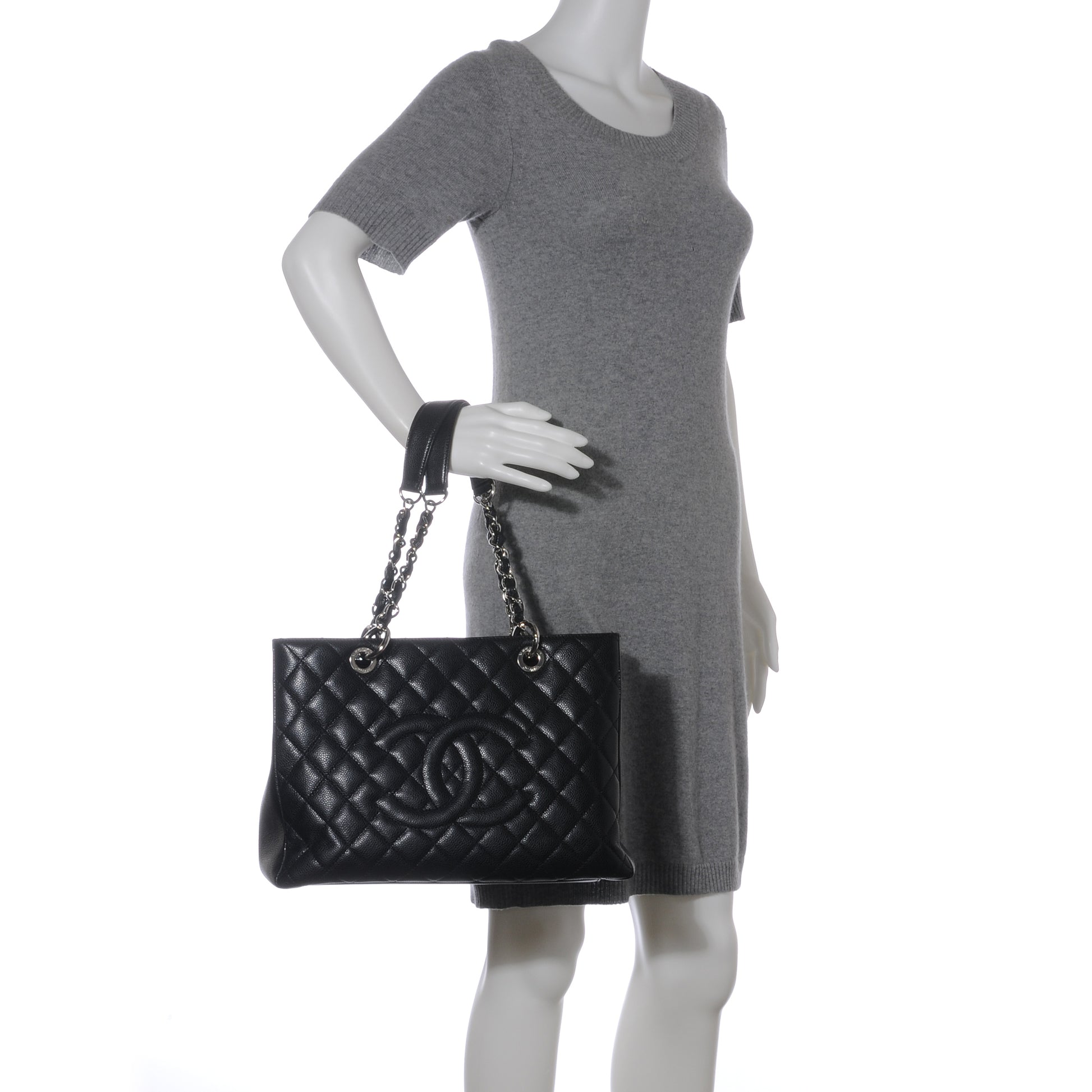 Chanel Caviar Grand Shopping Tote GST Black 2 of 7