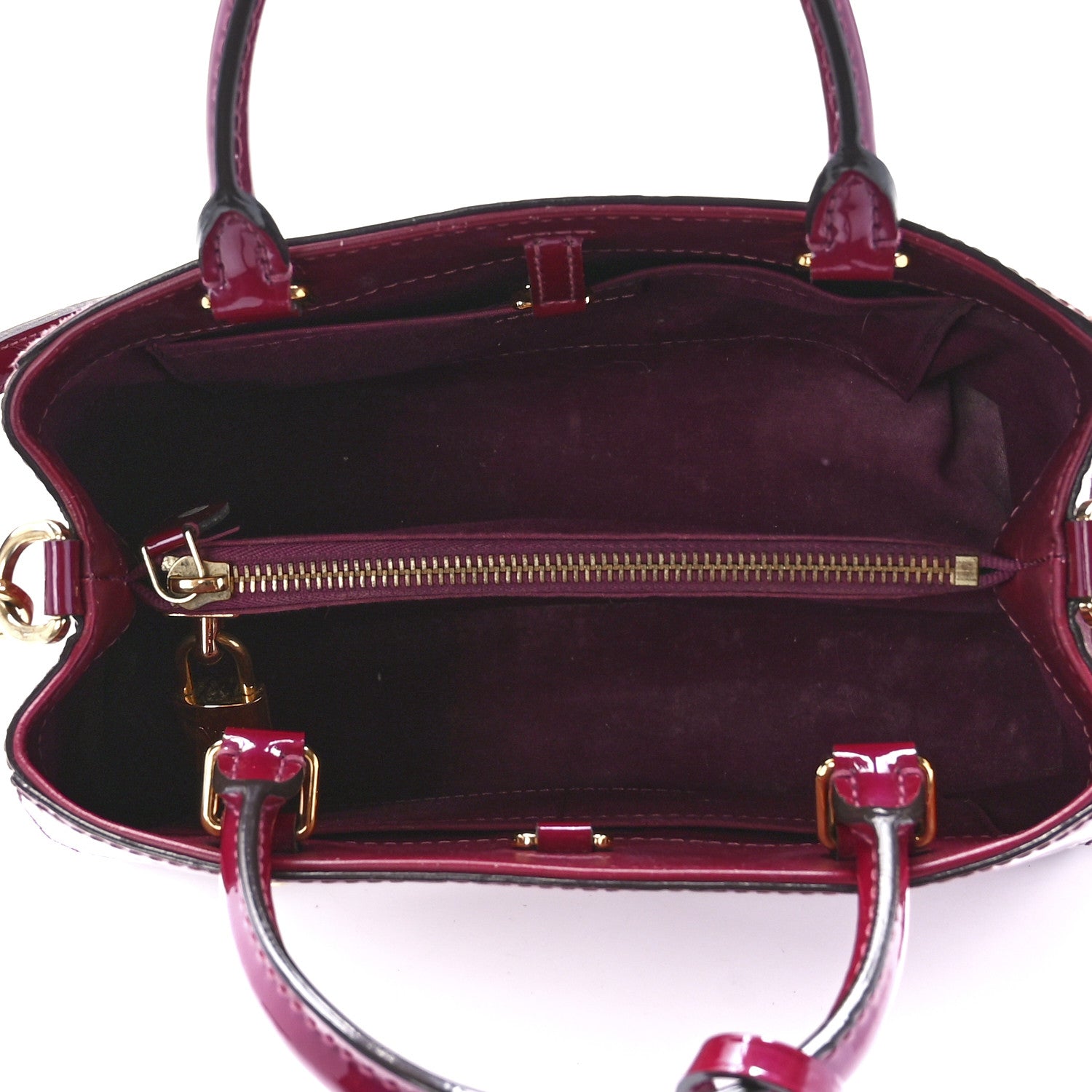 Louis Vuitton Vernis Montaigne BB Magenta 5 of 13