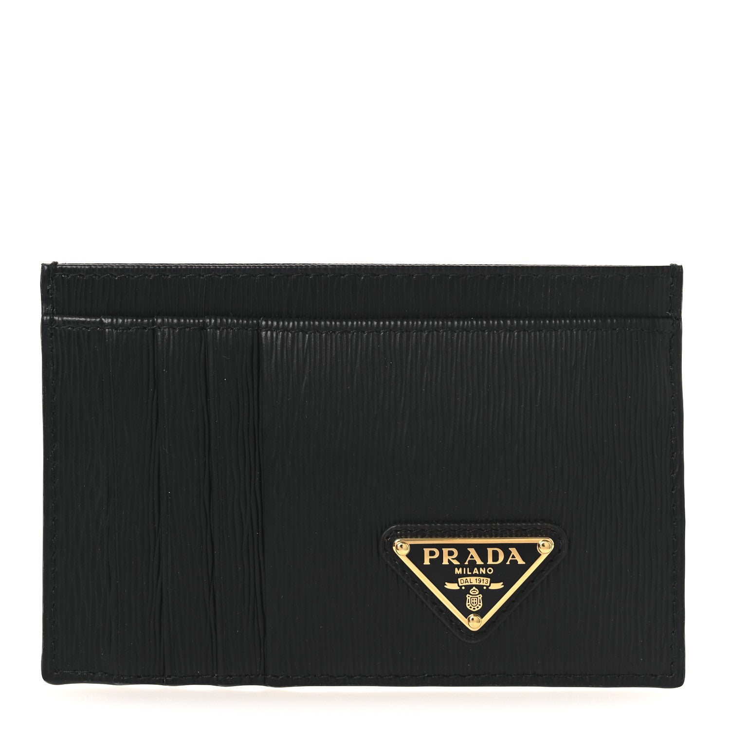 Prada Vitello Move Triangle Logo Card Case Black 1 of 8