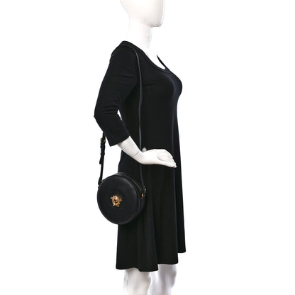 Versace Calfskin La Medusa Round Camera Bag Black 2 of 8