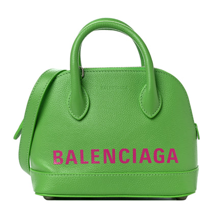 Balenciaga Grained Calfskin XXS Ville Top Handle Bag Light Green Fuchsia 1 of 9