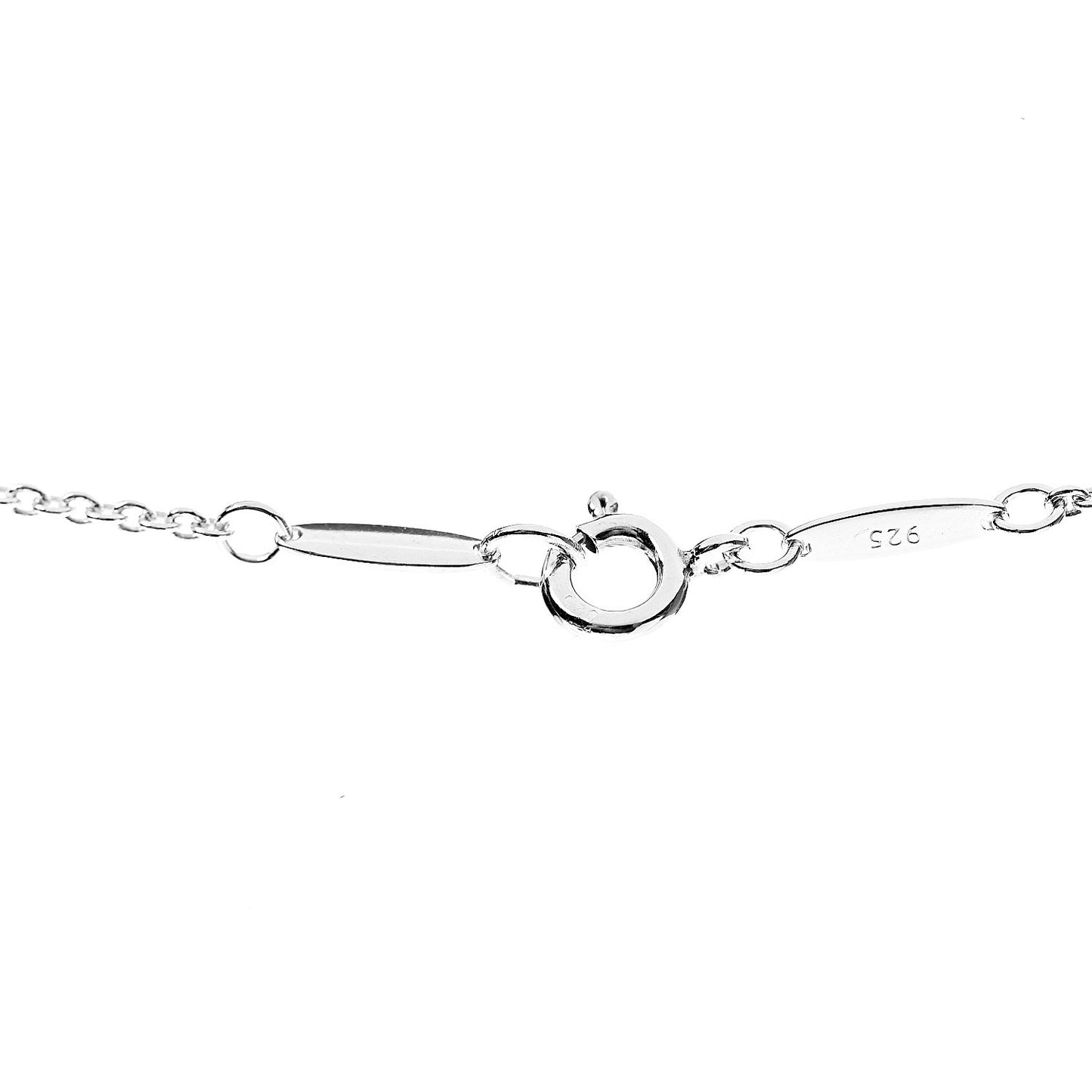 Sterling Silver Diamond Mesh Pendant Necklace