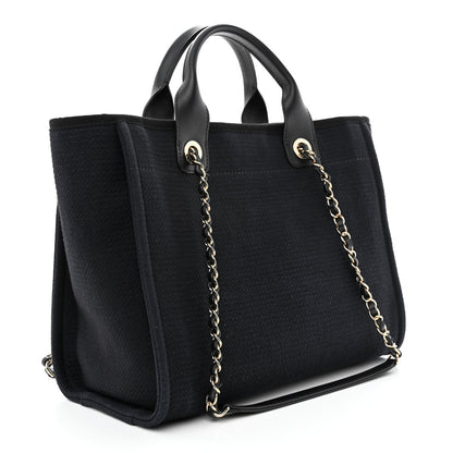 Chanel Canvas Medium Deauville Tote Black 4 of 13