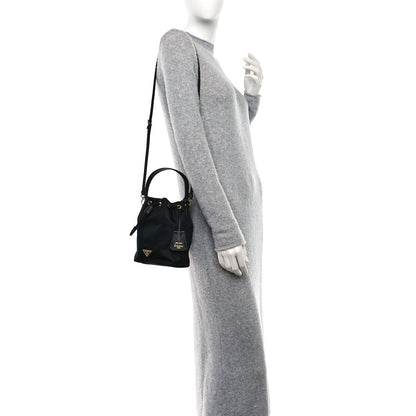 Prada Re-Nylon Saffiano Mini Re-Edition 1978 Bucket Bag Black 2 of 8