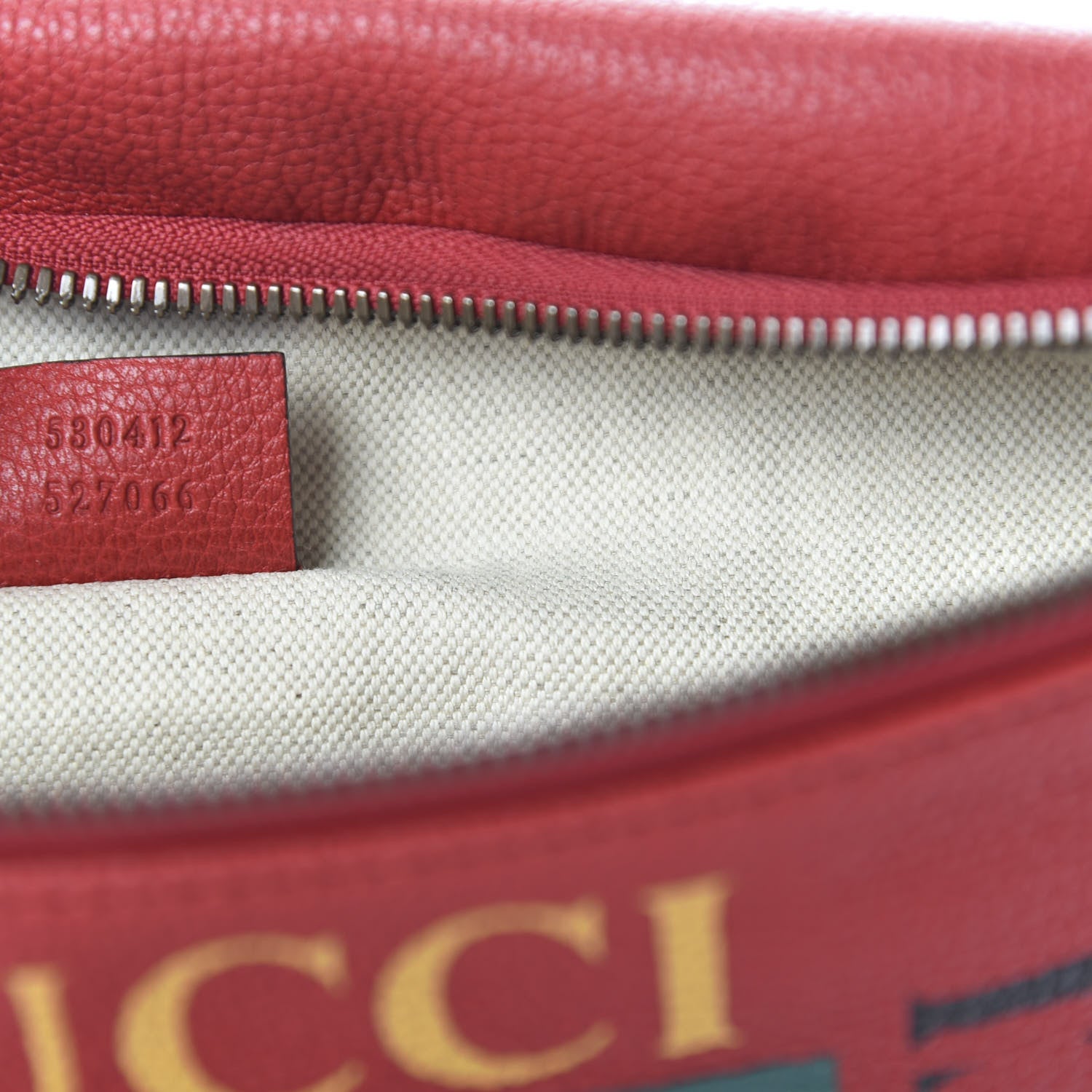 Gucci Grained Calfskin Logo Belt Bag Hibiscus Red 9 of 10