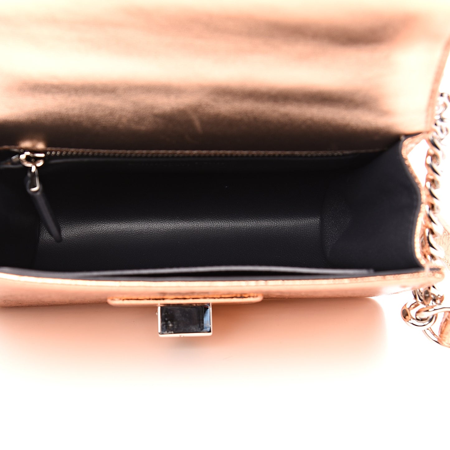 Ceramic Effect Deerskin Diorama Club Bag Gold