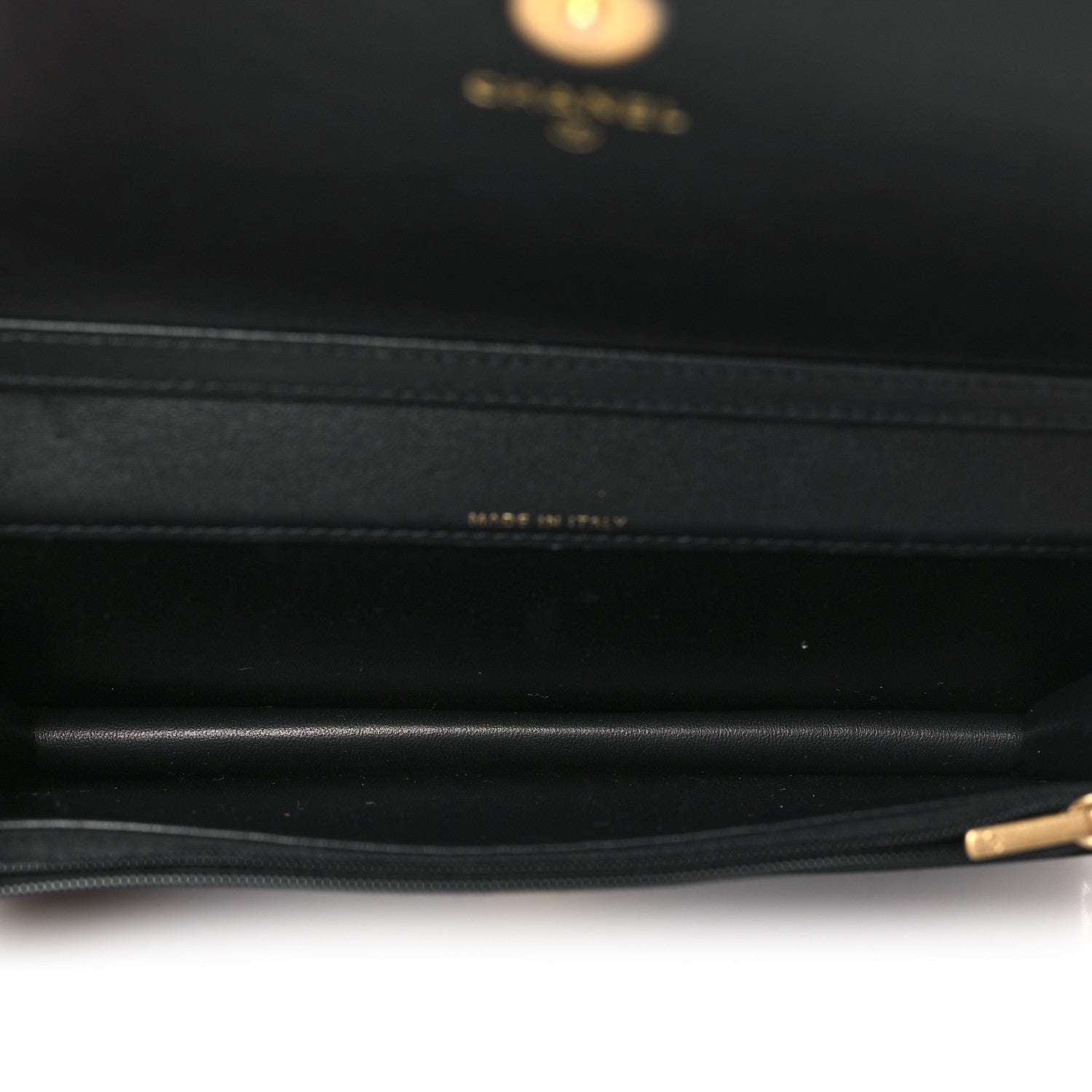 Chanel Lambskin Quilted CC Clutch On Chain Black 5 of 12