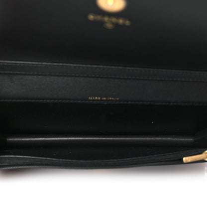 Chanel Lambskin Quilted CC Clutch On Chain Black 5 of 12