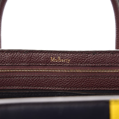 Mulberry Natural Grain Calfskin College Stripe New Bayswater Oxblood Lemon Midnight 6 of 8