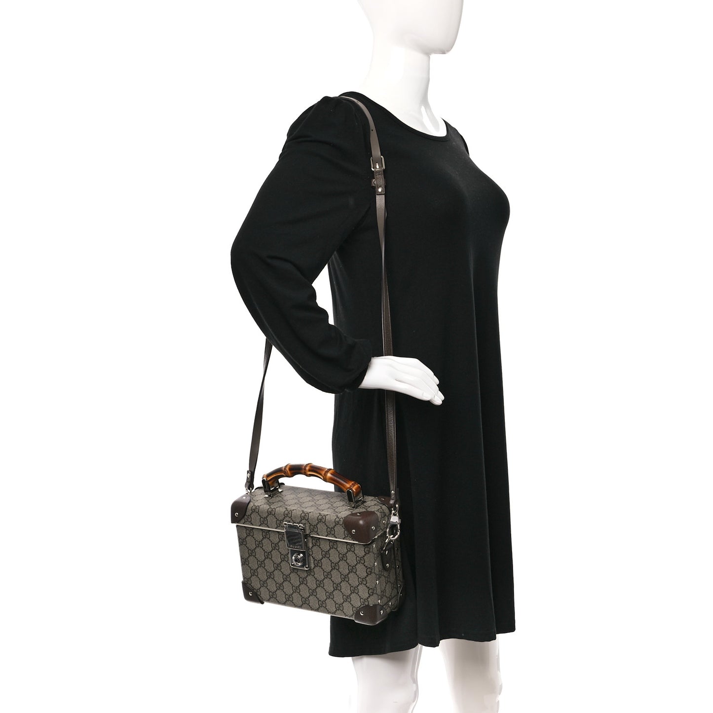 GG Supreme Monogram Globe-Trotter Beauty Case Brown