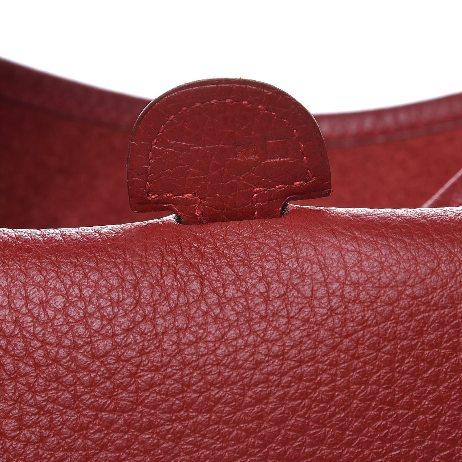 Hermes Taurillon Clemence Evelyne II PM Rouge Garance 7 of 9