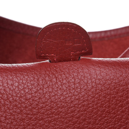 Hermes Taurillon Clemence Evelyne II PM Rouge Garance 7 of 9