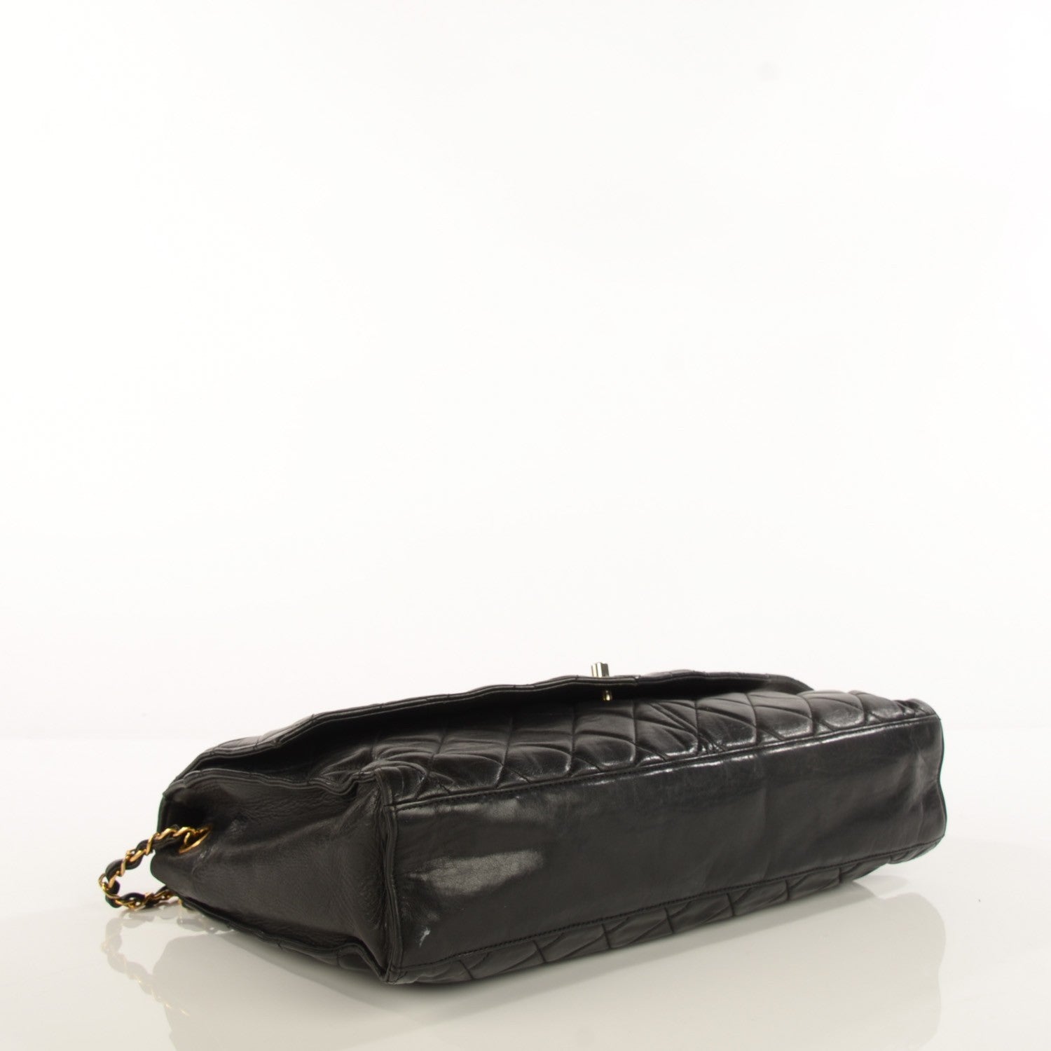 Chanel Lambskin Quilted Large Shoulder Flap Bag Black 5 of 10