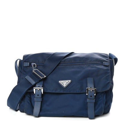 Prada Tessuto Nylon Vela Messenger Bag Blue 1 of 9