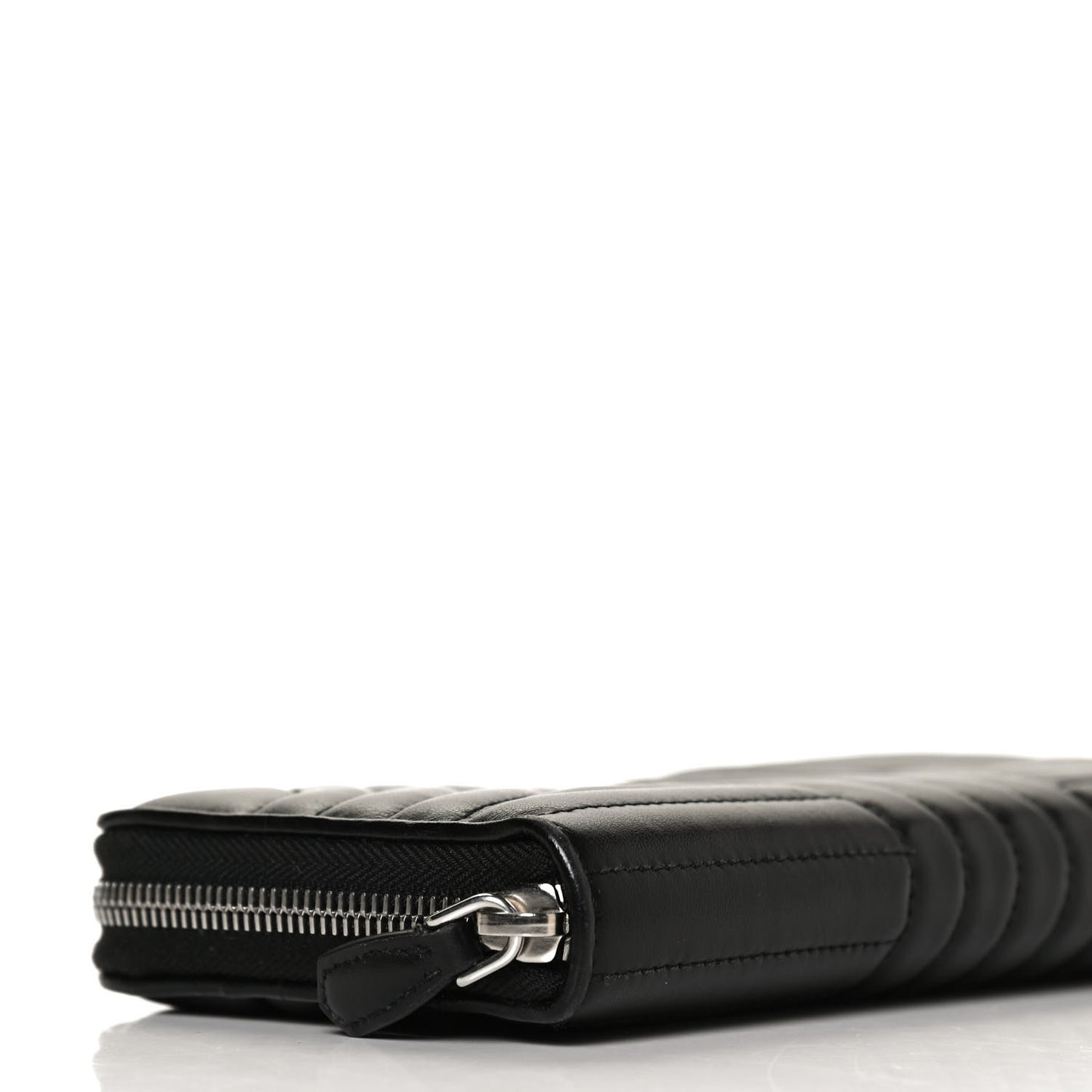 Soft Calfskin Diagramme Zip Around Wallet Black