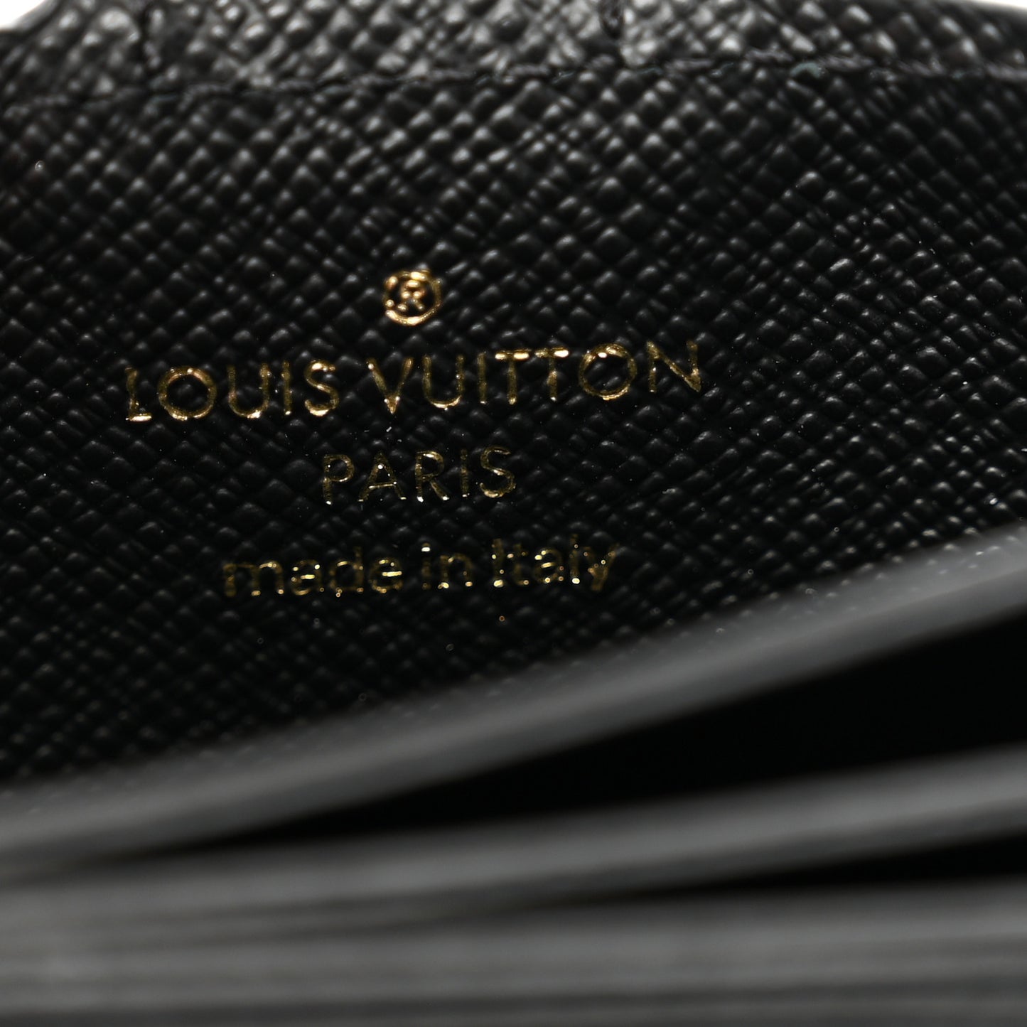 Monogram Gusset Card Holder Black