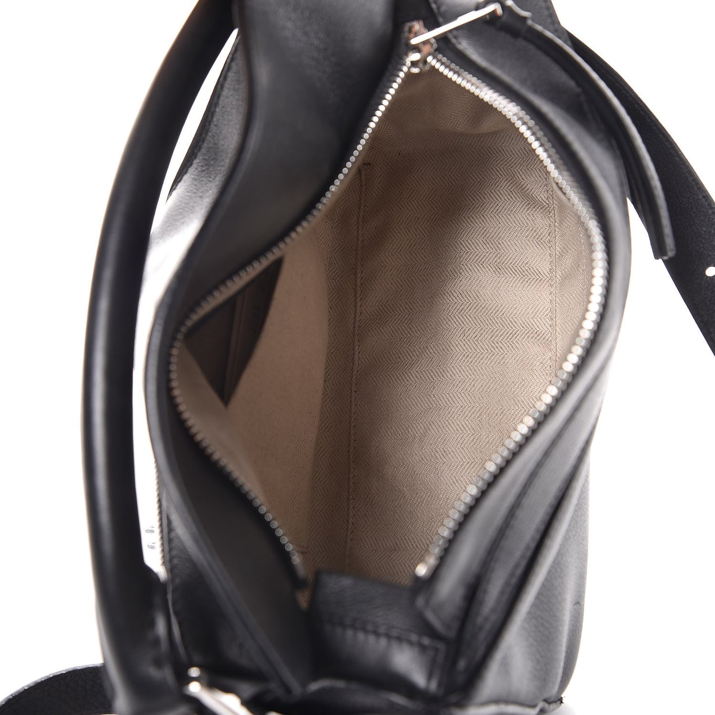 Calfskin Small Puzzle Bag Black