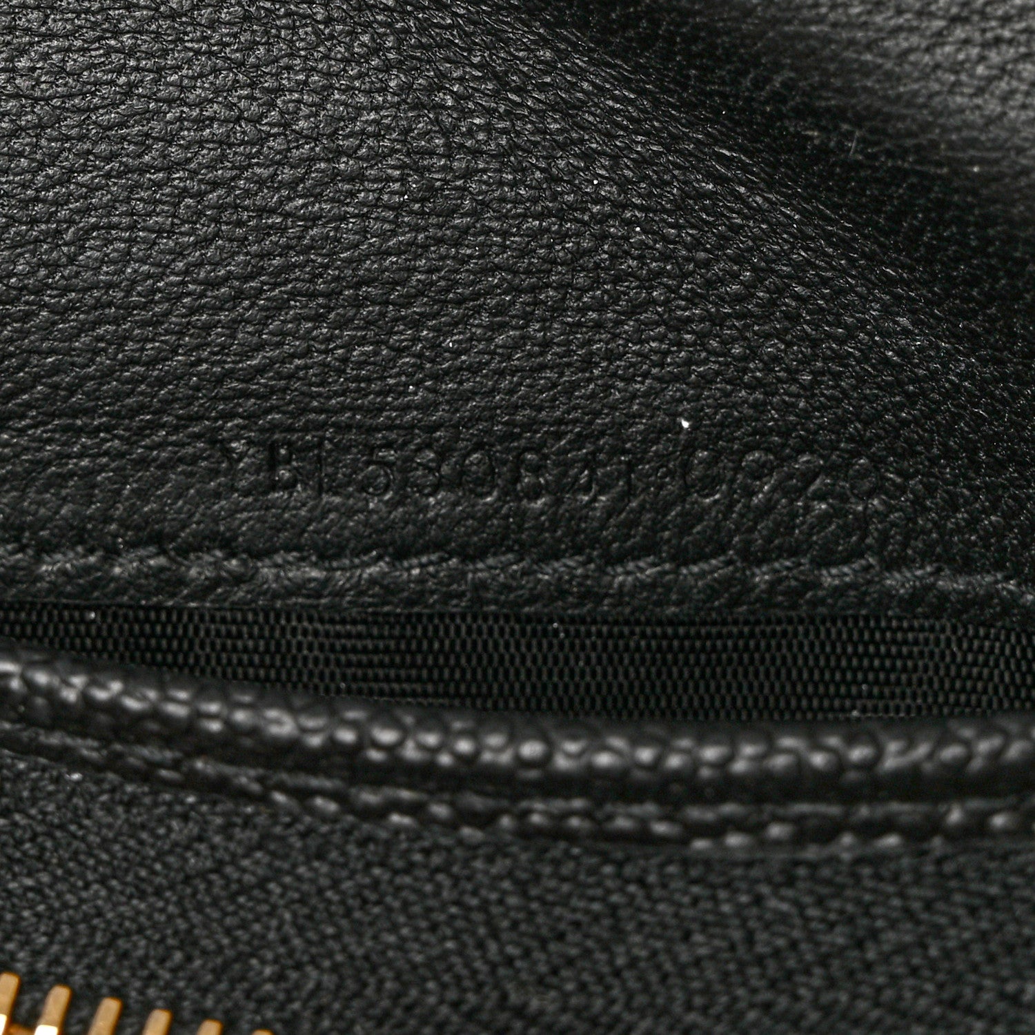 Saint Laurent Grain De Poudre Matelasse Chevron Monogram Card Case Black 7 of 7