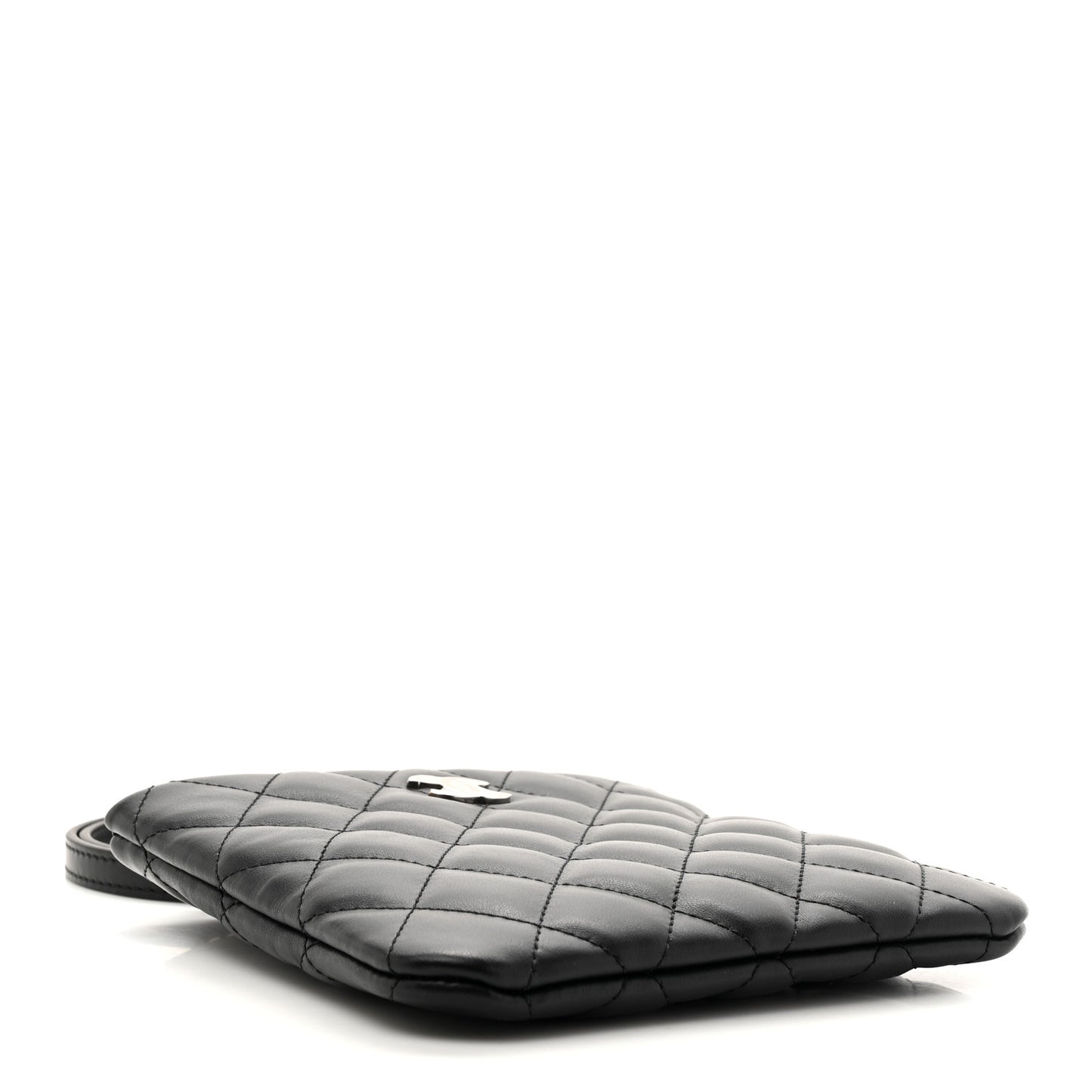 Lambskin Quilted Crossbody Bag Black