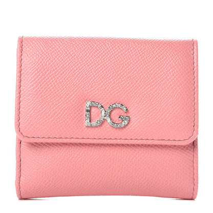 Dolce & Gabbana Dauphine Embellished Logo Wallet Pink 1 of 8