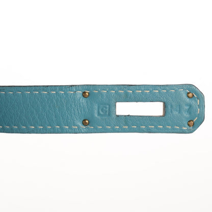 Hermes Taurillon Clemence Kelly Retourne 32 Blue Jean 12 of 20