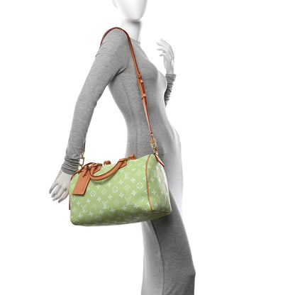 Louis Vuitton Calfskin Monogram Speedy P9 Bandouliere 30 Frozen Lime Vert Clair 2 of 10