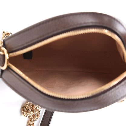 Gucci GG Supreme Monogram Web Mini Ophidia Round Shoulder Bag Brown 5 of 7