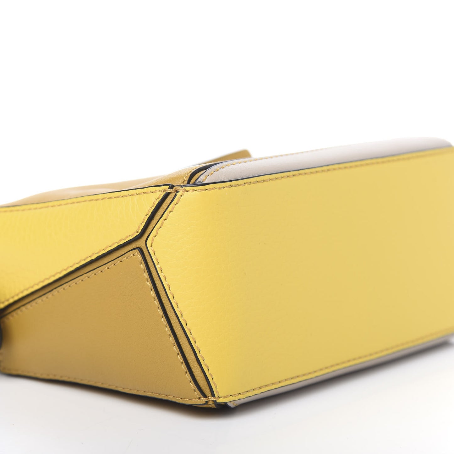 Calfskin Mini Puzzle Bag Yellow Ochre