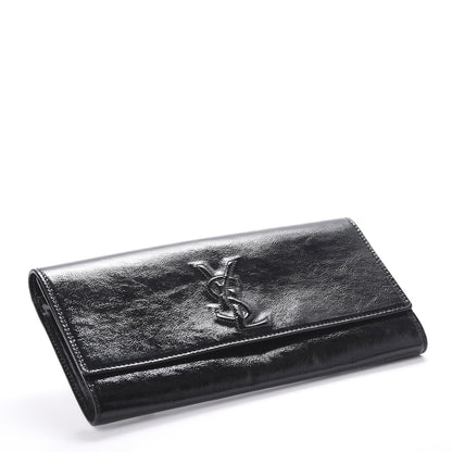 Saint Laurent Textured Patent Monogram Small Belle De Jour Clutch Black 4 of 11