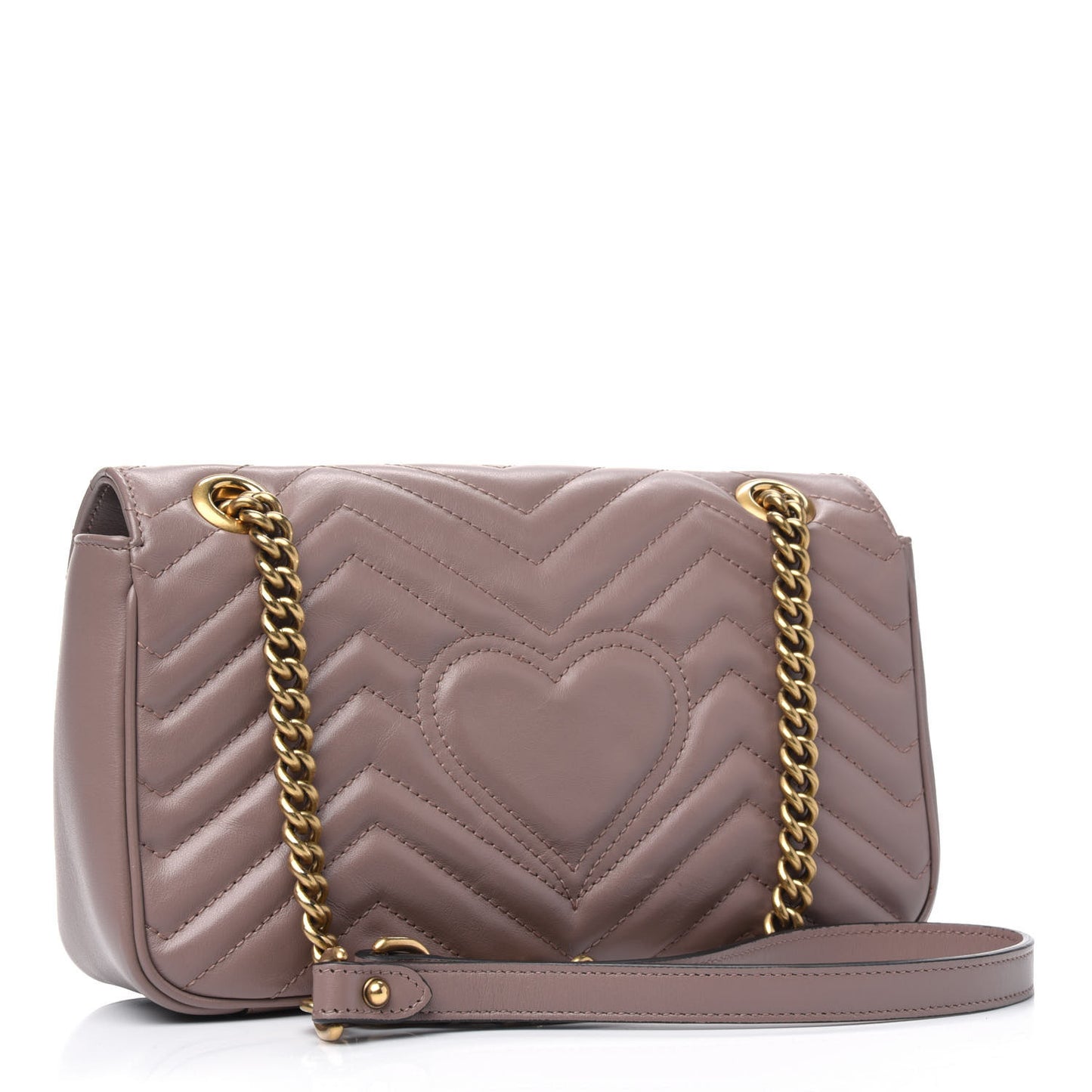 Calfskin Matelasse Small GG Marmont Shoulder Bag Porcelain Rose