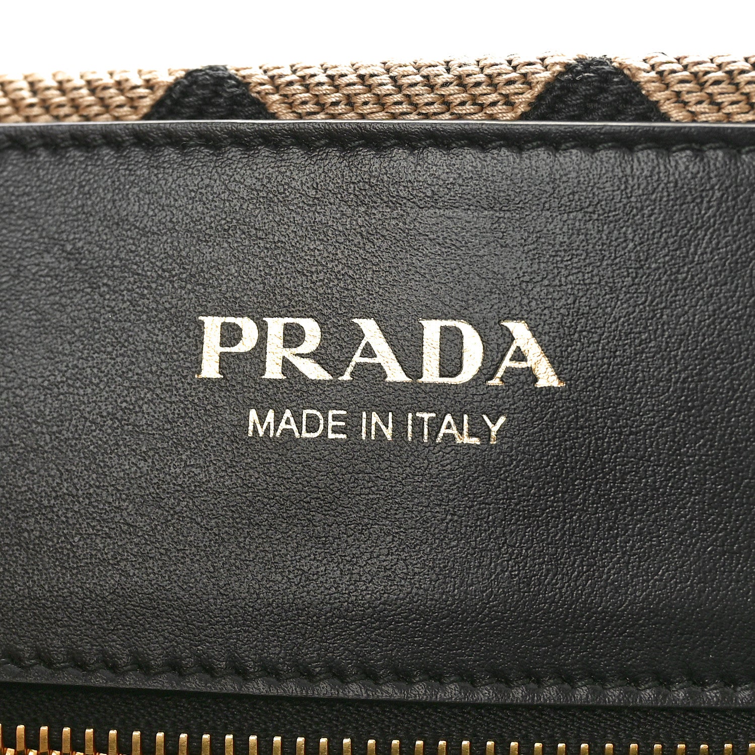 Prada Jacquard Saffiano Triangolo Symbole Embroidered Large Tote Black Corda 5 of 8