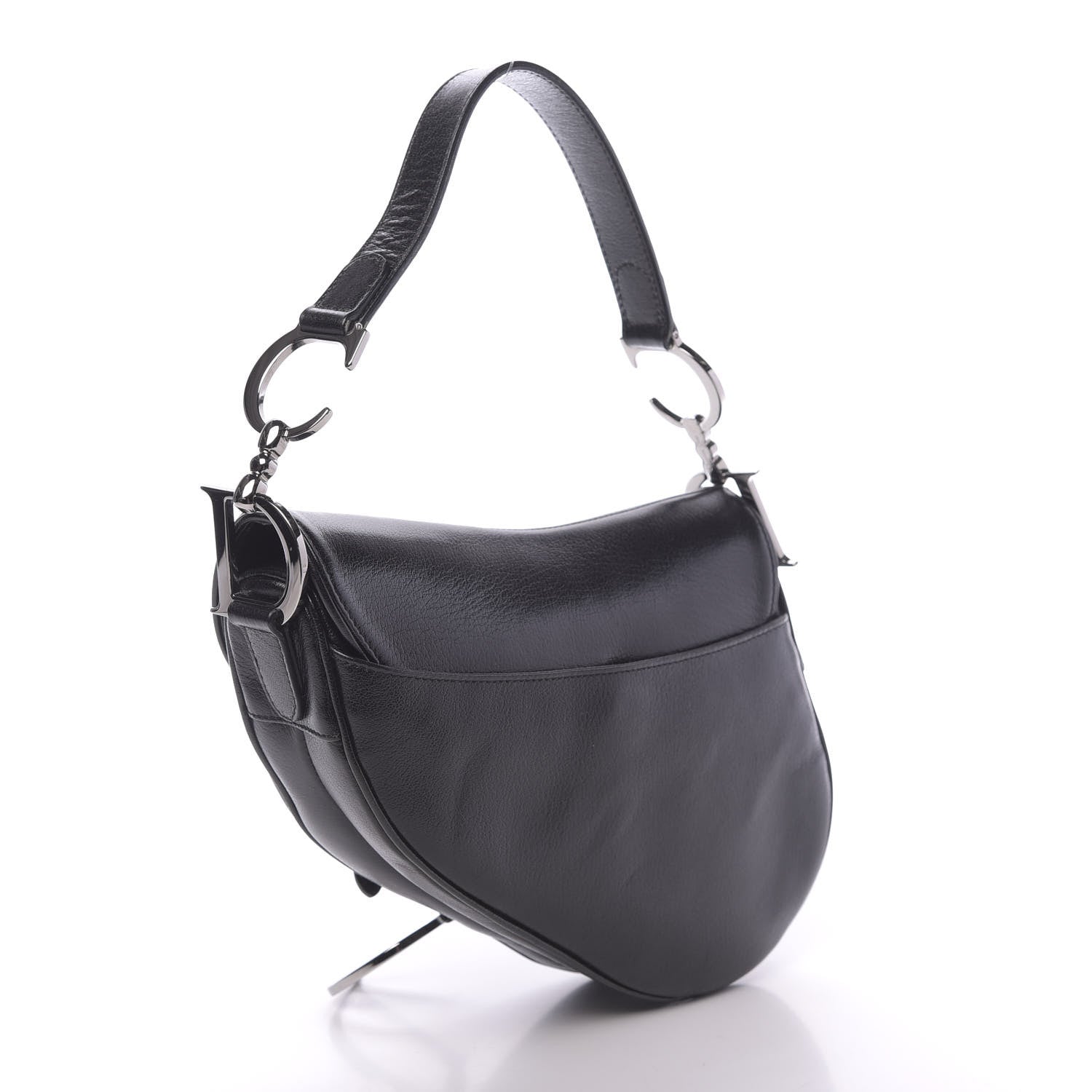 Christian Dior Calfskin Saddle Bag Black 3 of 10
