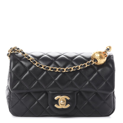 Chanel Lambskin Quilted Mini Rectangular Pearl Crush Flap Black 1 of 9