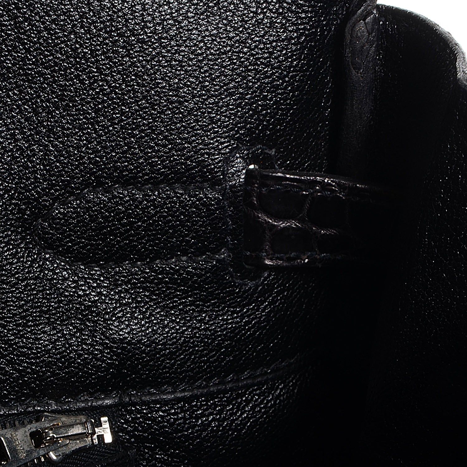 Hermes Matte Porosus Crocodile Birkin 35 Black 10 of 30