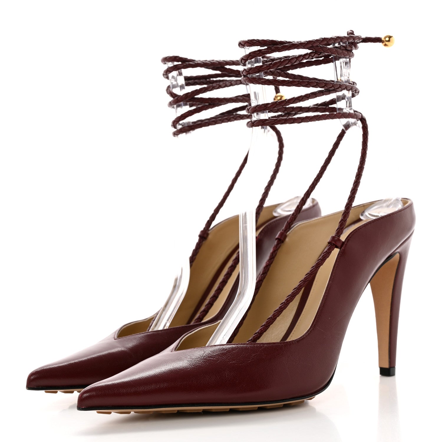 Bottega Veneta Nappa Spritz Pumps 39 Cherry 3 of 11