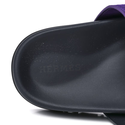 Hermes Suede Goatskin Womens Chypre Sandals 36 Marine Violet Majorette 7 of 9