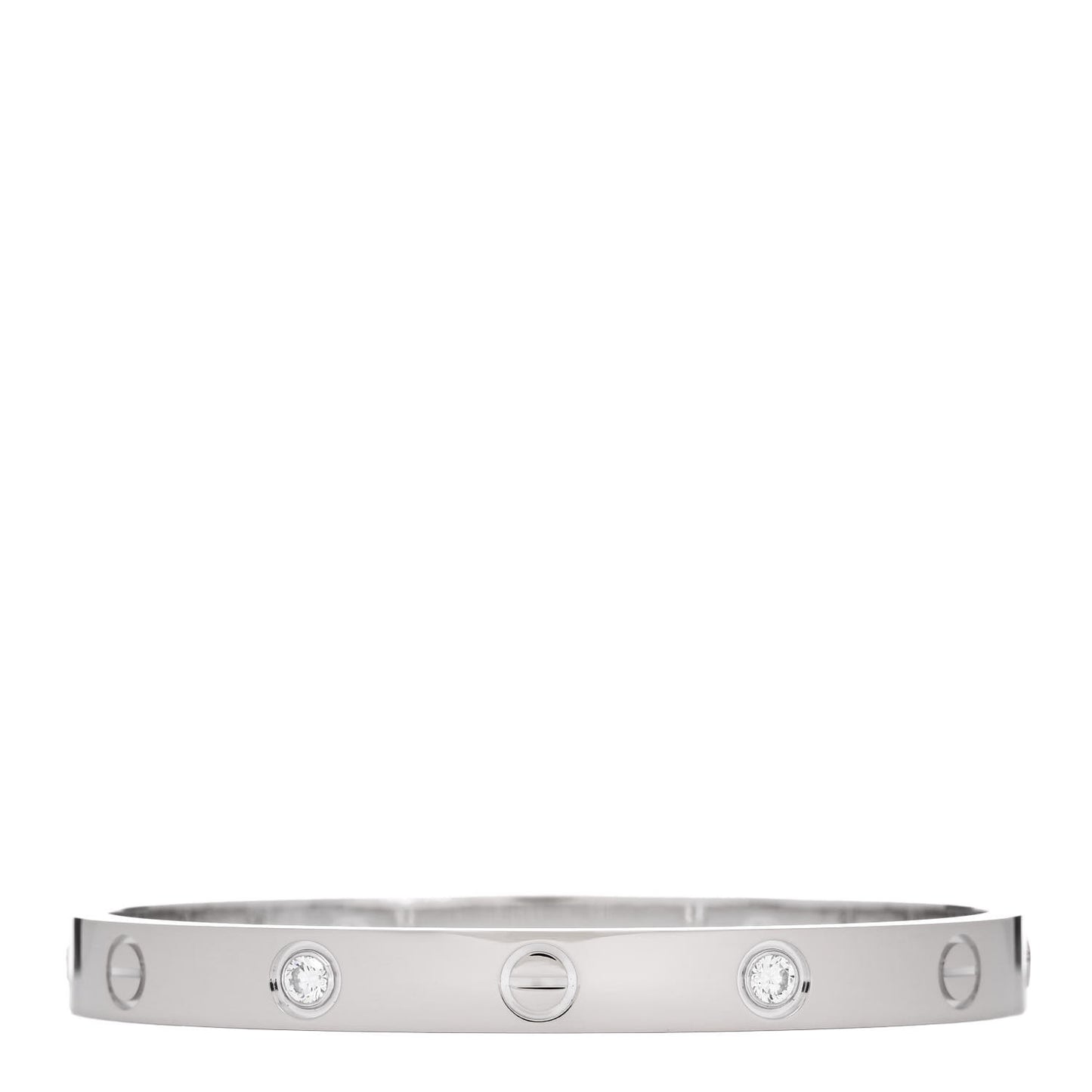 18K White Gold 4 Diamond LOVE Bracelet 16