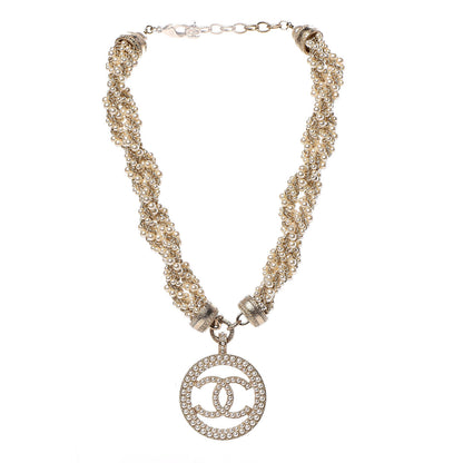 Chanel Pearl CC Short Necklace Gold 3 of 6