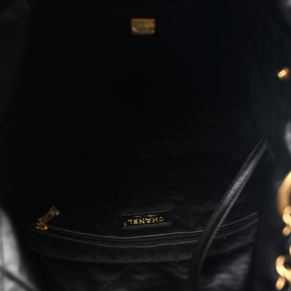 Chanel Shiny Calfskin Quilted Small Chanel 22 Black 5 of 10