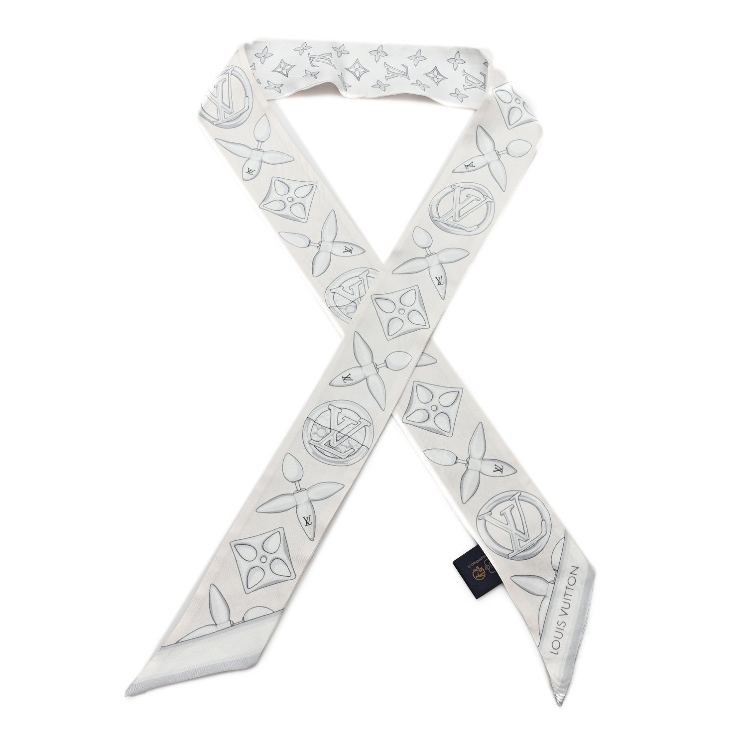 Louis Vuitton Silk Louisette BB Bandeau Silver 1 of 4