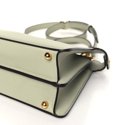 Fendi Vitello Seta Shiny Nappa Small Peekaboo I SEE U Satchel Green Tea 8 of 8